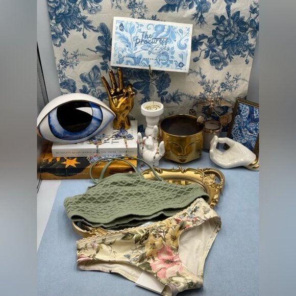 🆕 ZIMMERMANN KIDS 🧿 NWOT Waverly Knit Bandeau Bikini, Mismatched Floral Sz 10Y - Picture 3 of 14